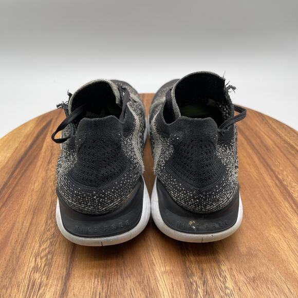 Nike Free RN Flyknit Shoes Mens Size 11 Oreo Running Comfort Walking Gym Sneaker - Picture 4 of 8